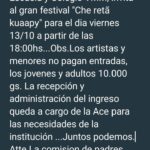 Organizan festival para pagar a limpiadores y docentes auxiliares